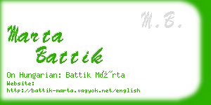 marta battik business card